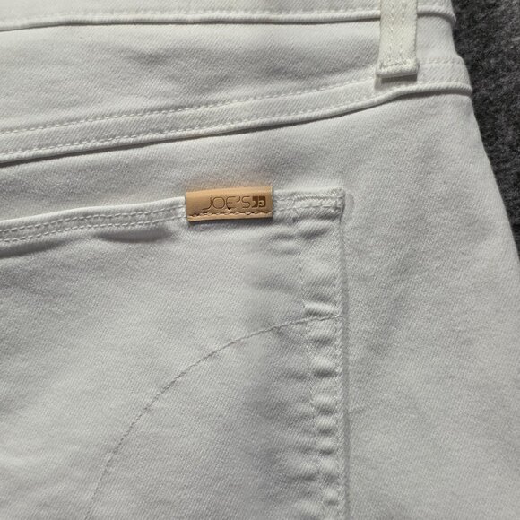 Joes Jeans Womens 32 White The Markie Mid Rise Skinny Crop Raw Hem Jeans - Picture 5 of 9